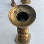 2 solid brass candle holders/ solid copper holy statue Image 6
