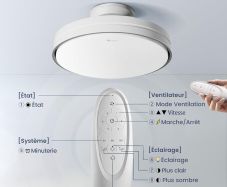 Quiet Bladeless LED Ceiling Fan