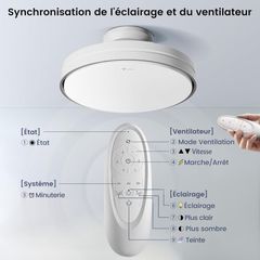 Quiet Bladeless LED Ceiling Fan