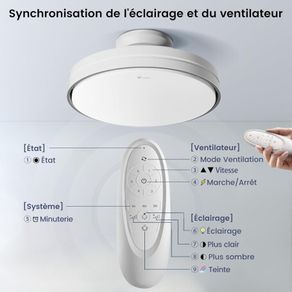 Quiet Bladeless LED Ceiling Fan