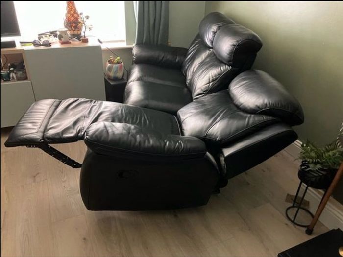 3 seater quality leather recliner sofa