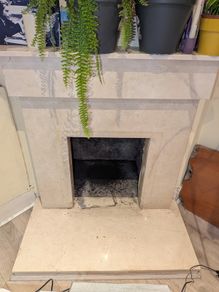 Marble fireplace