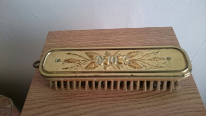 Antique Brass Clothesbrush.