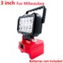 3-inch LED Work Light Suitable For Makita Milwaukee Dewalt 18V Lithium-ion Battery With Handle And USB Interface Flashlight Image 7