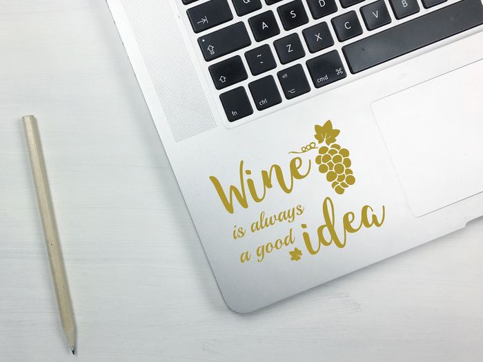 Wine is Always a Good Idea Laptop Sticker, Laptop Decal, MacBook decal, Laptop Decal, Computer Decal, Removable Decal, Window decal