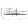 Bed Frame Grey Metal 200x200 cm Image 4