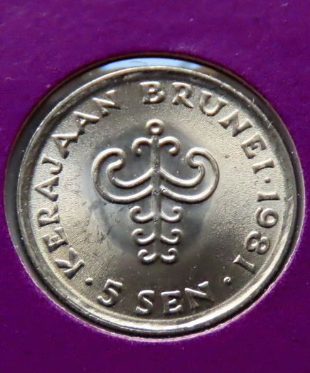Brunei 1981 Vintage Coin Stamp cover BUNC