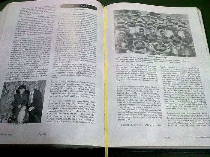 The Naomh Mhuire Story 1946-1994 Ireland Irish GAA Drogheda Louth local history