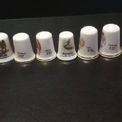 Bone China Thimbles Assortment Signs of the Zodiac