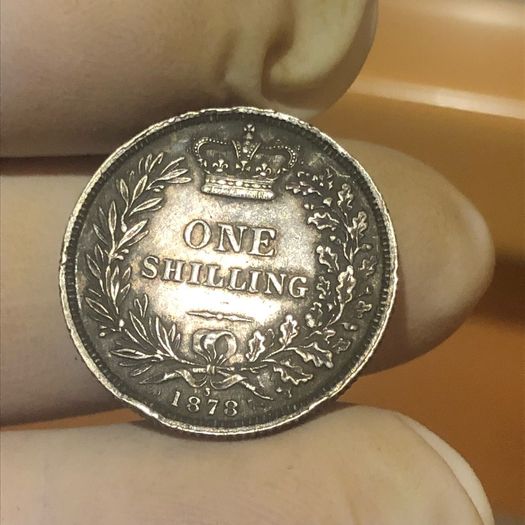 1878 Silver Shilling Die 3 Victoria Nice grade