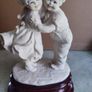 Very Rare Found Capodimonte Figure Girl & Boy Hugging Image 8