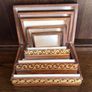 5 piece wooden carved graduating boxes Image 2