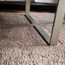 White Coffee table with steel legs Image 3