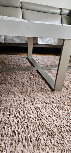 White Coffee table with steel legs