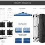 3 x 3 m Waterproof Popup Flat Gazebo with 4 Side Panels Image 6