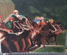 Painting horse racing