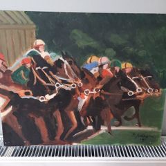 Painting horse racing