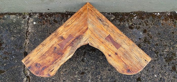 Rustic Driftwood Floating Corner Shelf