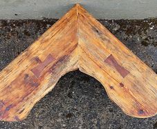 Rustic Driftwood Floating Corner Shelf
