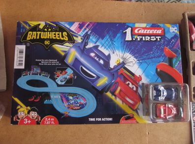 New Carrera First DC Batwheels Scalextric Slot Car Race Track
