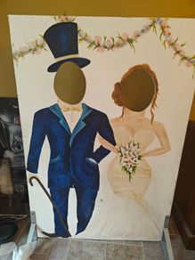 Wedding Photo Prop Stand - Bride and Groom