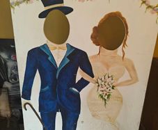 Wedding Photo Prop Stand - Bride and Groom
