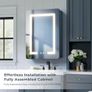 Bathroom Mirror Cabinets with Led Lights, Aluminum Alloy Wall Mounted Bathroom Cabinet Led Bathroom Mirror, 3 Colors Anti Fog, Adjustable Shelves, Touch Sensor, Concealed Storage Image 4
