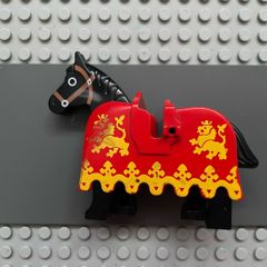 lego animal Horse Barding, Ruffled Edge with Yellow Lions Pattern