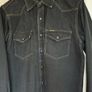 Iron Heart 12oz Selvedge Denim Western Shirt - Indigo Overdyed Black Image 4