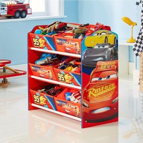 Disney Cars Kids Bedroom Storage Unit with 6 Bins