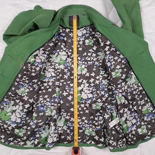 Jasper Conran Bright Green Double Breasted Pea Coat 12UK/40EU