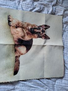 Tapestry panel with German Shepherd NEW, perfect for pillow