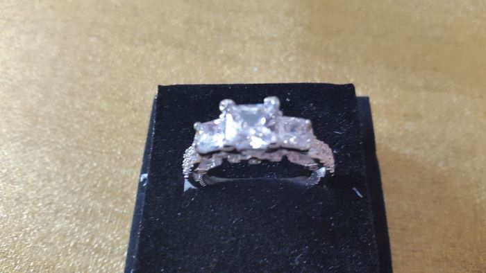 Vintage 3 Stone Fancy Engagement Ring