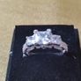 Vintage 3 Stone Fancy Engagement Ring Image 4