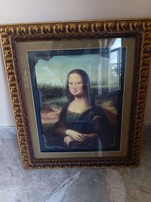 Large Mona Lisa Reproduction | Ornate Gilt Frame | Perfect Condition