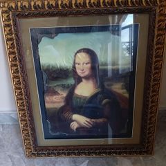 Large Mona Lisa Reproduction | Ornate Gilt Frame | Perfect Condition