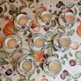 Set of 8 Vintage Staffordshire Tableware England Cups & Saucers  Plum / Fruit Pattern , Autumnal style Image 7