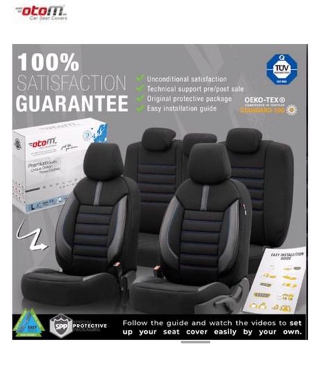 Premium Lacoste Leather Car Seat Covers Limited Series - Black