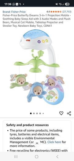 Fisher Price Cot mobile