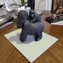 Gorilla with baby carved wood Image 2