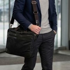 Authentic Vintage Mulberry Vintage Laptop Leather and Nylon Bag