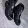 Dune London Pamir Black Reall Leather Biker Boots UK 6 / EU 39 Wide Fit Image 3