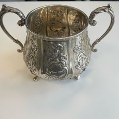 Antique Sterling Silver Sugar Bowl : Birmingham Hallmarked