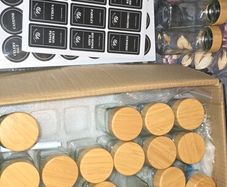 24-Piece Glass Spice Jar Set
