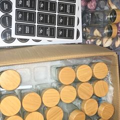 24-Piece Glass Spice Jar Set