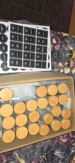 24-Piece Glass Spice Jar Set