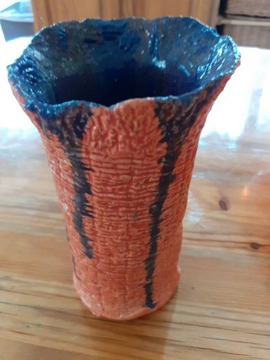 Glass and pottery.