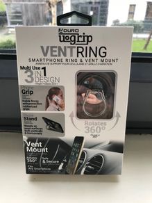 Aduro U Grip-Vent Ring Universal 3- In-1 Mobile Phone Ring Holder