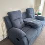 Brand new 3 seater & 2 seater recliner sofa suite set in slate grey fabric Image 3