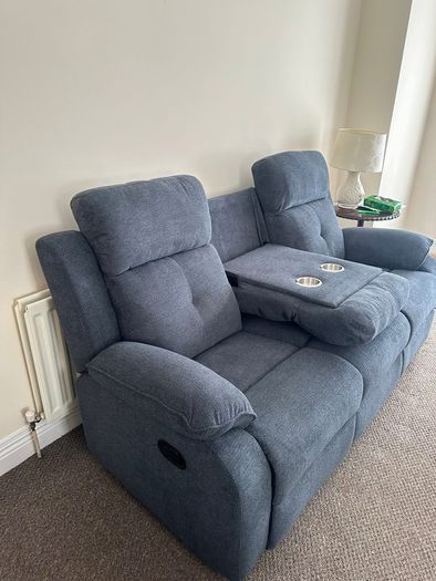 Brand new 3 seater & 2 seater recliner sofa suite set in slate grey fabric